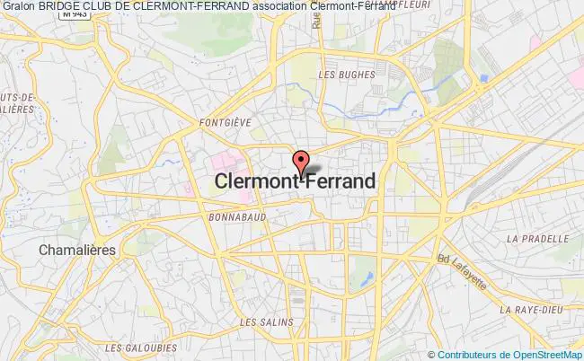 plan association Bridge Club De Clermont-ferrand Clermont-Ferrand