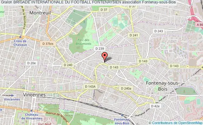 plan association Brigade Internationale Du Football Fontenaysien Fontenay-sous-Bois