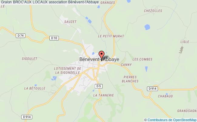 plan association Broc'aux Locaux Bénévent-l'Abbaye