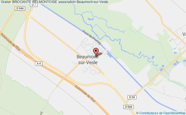 plan association Brocante Belmontoise Beaumont-sur-Vesle
