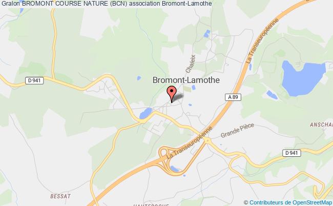 plan association Bromont Course Nature (bcn) Bromont-Lamothe
