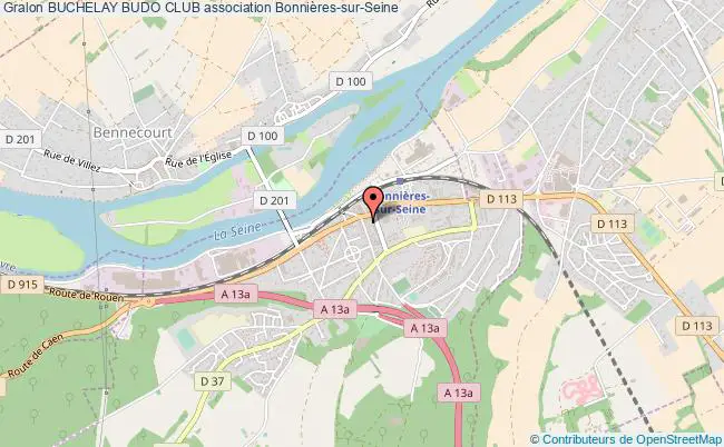 plan association Buchelay Budo Club Bonnières-sur-Seine