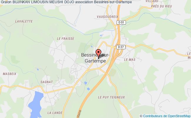 plan association Bujinkan Limousin Meushi Dojo Bessines-sur-Gartempe