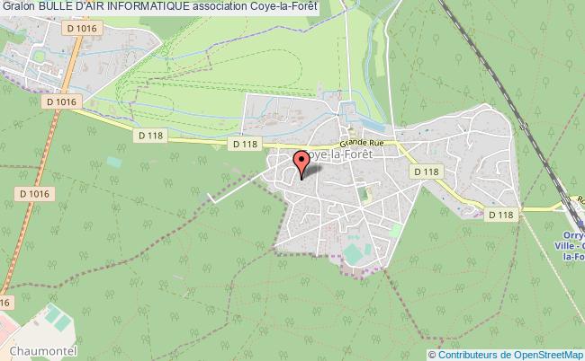 plan association Bulle D'air Informatique Coye-la-Forêt