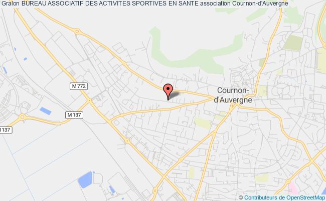 plan association Bureau Associatif Des Activites Sportives En Sante Cournon-d'Auvergne