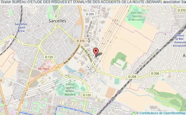 plan association Bureau D'etude Des Risques Et D'analyse Des Accidents De La Route (beraar) Sarcelles