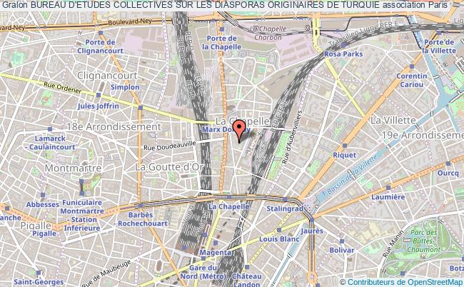 plan association Bureau D'etudes Collectives Sur Les Diasporas Originaires De Turquie Paris 18e