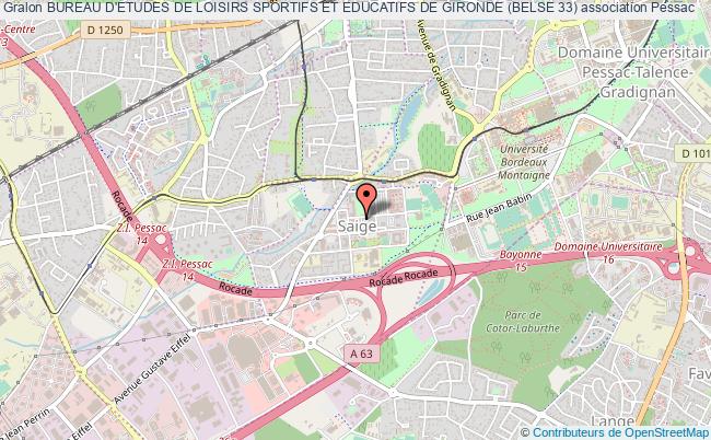 plan association Bureau D'etudes De Loisirs Sportifs Et Educatifs De Gironde (belse 33) Pessac