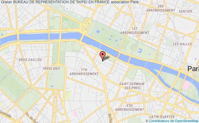 plan association Bureau De Representation De Taipei En France Paris