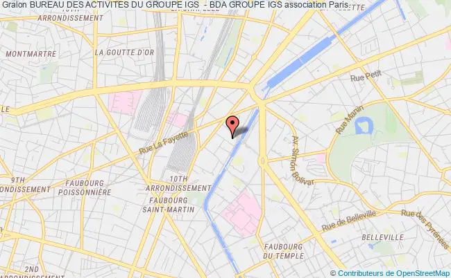 plan association Bureau Des Activites Du Groupe Igs  - Bda Groupe Igs Paris