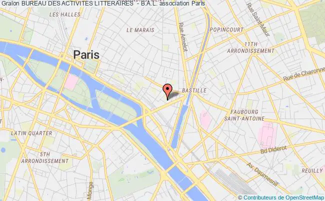 plan association Bureau Des Activites Litteraires  - B.a.l. PARIS