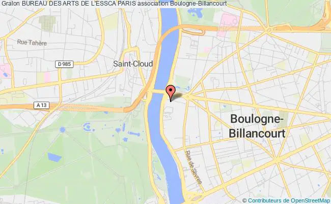 plan association Bureau Des Arts De L'essca Paris Boulogne-Billancourt