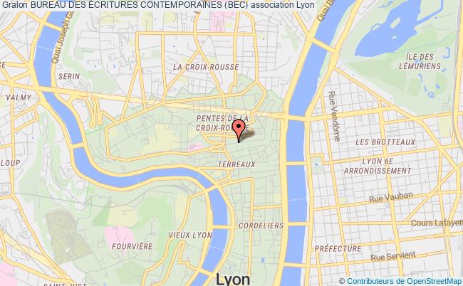 plan association Bureau Des Écritures Contemporaines (bec) Lyon