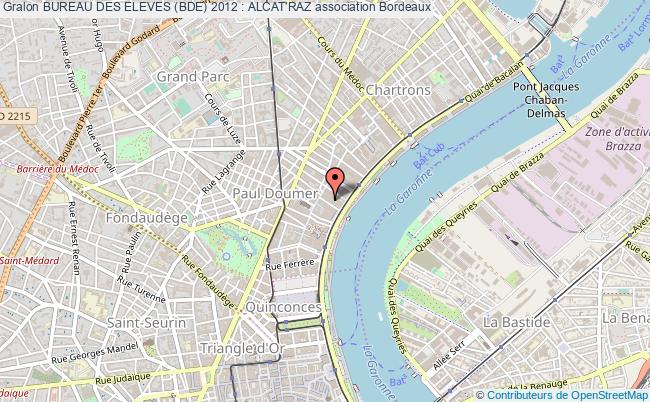 plan association Bureau Des Eleves (bde) 2012 : Alcat'raz Bordeaux
