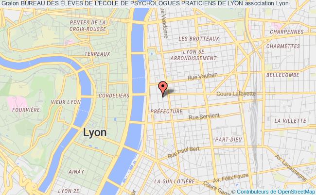 plan association Bureau Des ÉlÈves De L'École De Psychologues Praticiens De Lyon Lyon