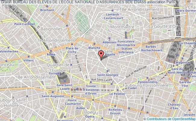 plan association Bureau Des Eleves De L'ecole Nationale D'assurances Bde Enass Paris