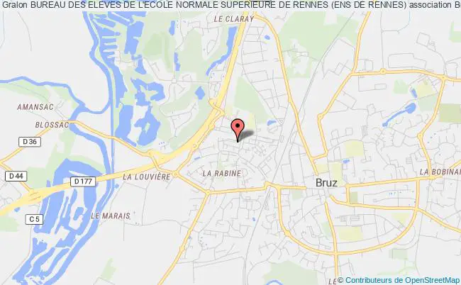 plan association Bureau Des Eleves De L'ecole Normale Superieure De Rennes (ens De Rennes) Bruz