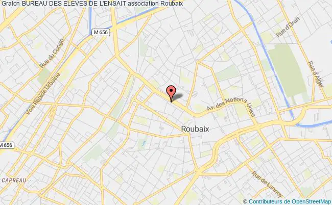 plan association Bureau Des Eleves De L'ensait Roubaix