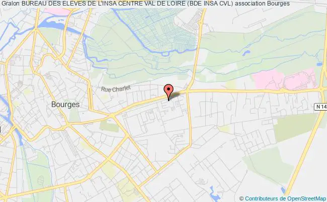 plan association Bureau Des Eleves De L'insa Centre Val De Loire (bde Insa Cvl) Bourges