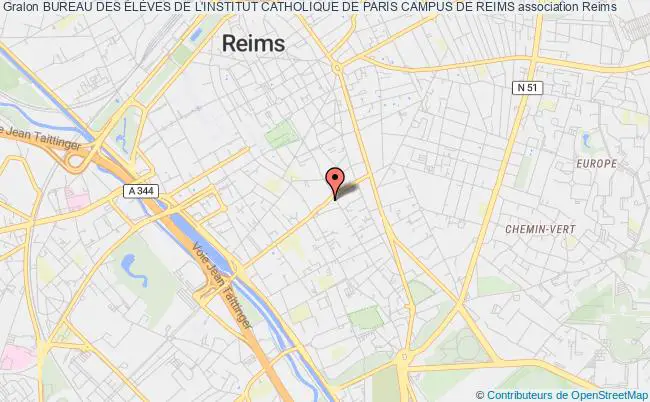 plan association Bureau Des ÉlÈves De L'institut Catholique De Paris Campus De Reims Reims