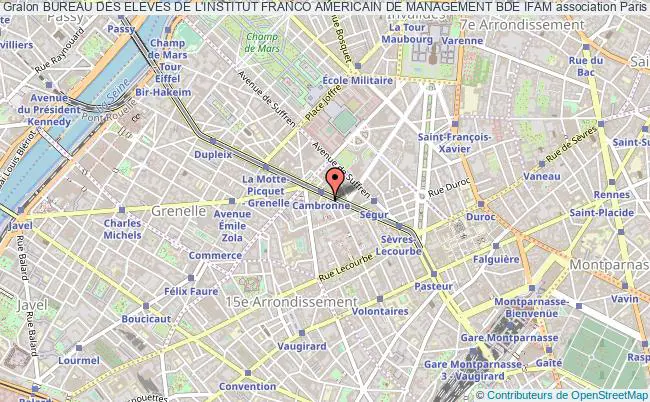 plan association Bureau Des Eleves De L'institut Franco Americain De Management Bde Ifam Paris