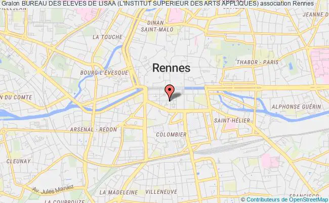 plan association Bureau Des Eleves De Lisaa (l'institut Superieur Des Arts Appliques) Rennes