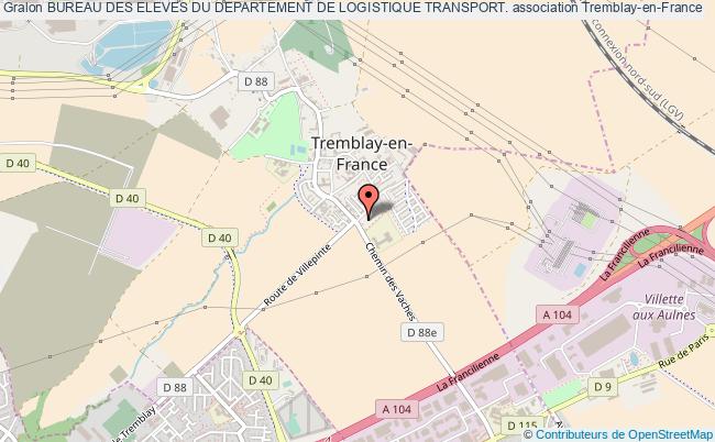 plan association Bureau Des Eleves Du Departement De Logistique Transport. Tremblay-en-France