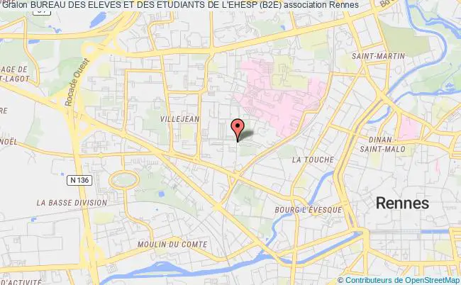 plan association Bureau Des Eleves Et Des Etudiants De L'ehesp (b2e) Rennes