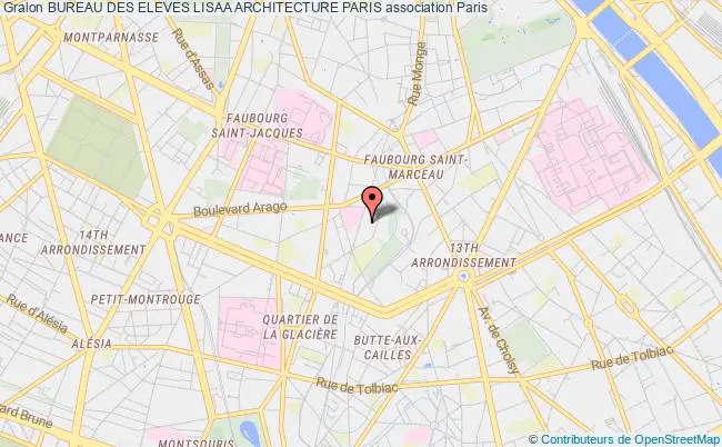 plan association Bureau Des Eleves Lisaa Architecture Paris PARIS