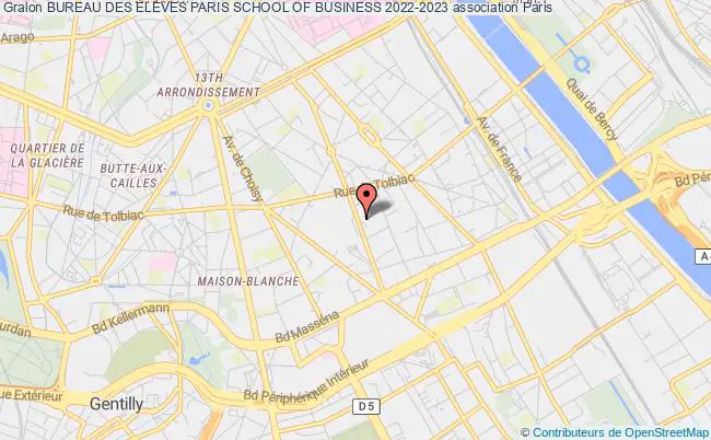 plan association Bureau Des ÉlÈves Paris School Of Business 2022-2023 Paris