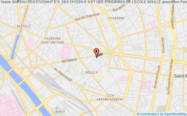 plan association Bureau Des Etudiant·e·s, Des Lyceen·e·s Et Des Stagiaires De L'ecole Boulle PARIS