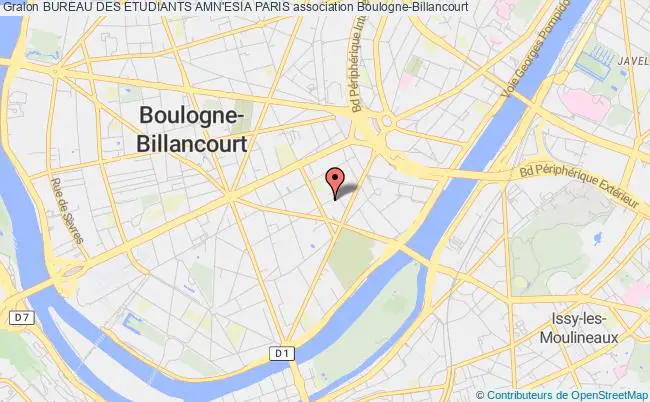 plan association Bureau Des Etudiants Amn'esia Paris Boulogne-Billancourt