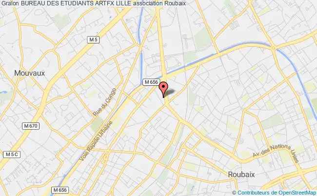 plan association Bureau Des Etudiants Artfx Lille Roubaix