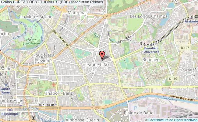 plan association Bureau Des Etudiants (bde) Rennes