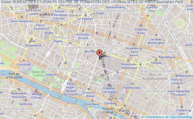 plan association Bureau Des Etudiants Centre De Formation Des Journalistes De Paris Paris