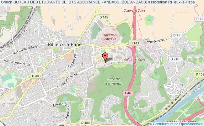 plan association Bureau Des Étudiants De  Bts Assurance - Andass (bde Andass) Rillieux-la-Pape