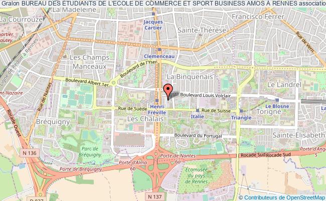 plan association Bureau Des Étudiants De L'ecole De Commerce Et Sport Business Amos À Rennes Rennes