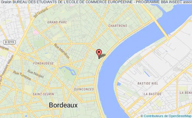 plan association Bureau Des Etudiants De L'ecole De Commerce EuropÉenne - Programme Bba Inseec Bordeaux
