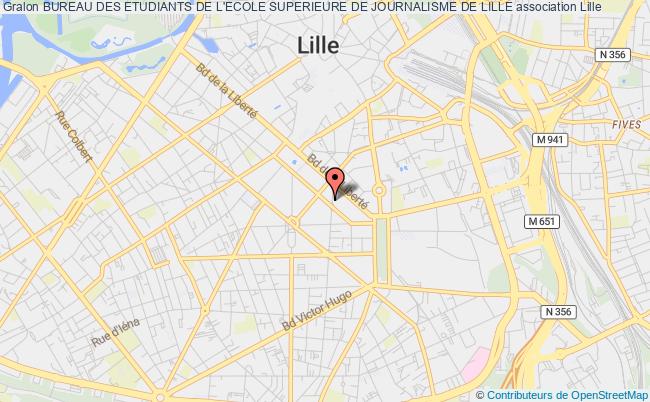 plan association Bureau Des Etudiants De L'ecole Superieure De Journalisme De Lille Lille