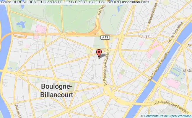 plan association Bureau Des Etudiants De L'esg Sport  (bde-esg Sport) PARIS