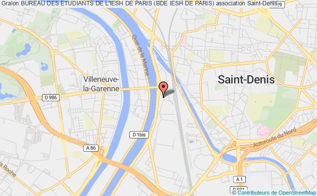 plan association Bureau Des Etudiants De L'iesh De Paris (bde Iesh De Paris) Saint-Denis