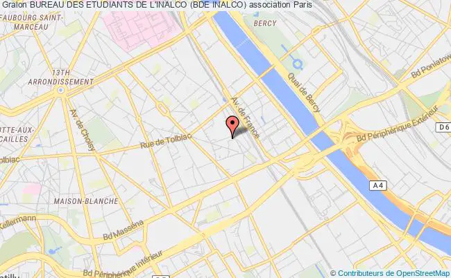 plan association Bureau Des Etudiants De L'inalco (bde Inalco) Paris