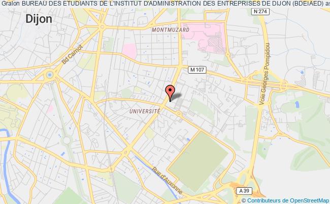 plan association Bureau Des Etudiants De L'institut D'administration Des Entreprises De Dijon (bdeiaed) Dijon cedex