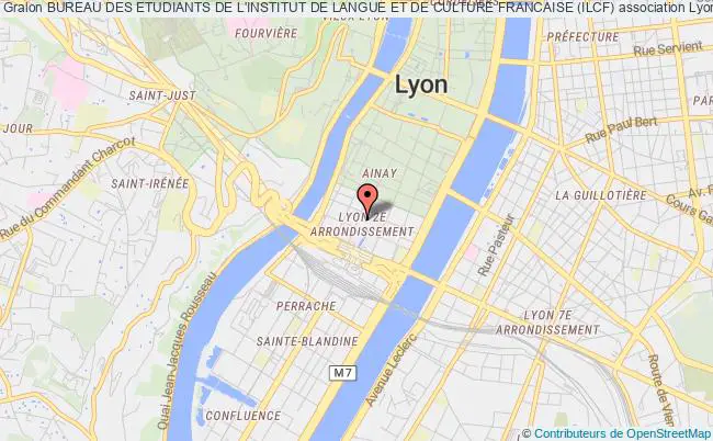 plan association Bureau Des Etudiants De L'institut De Langue Et De Culture Francaise (ilcf) Lyon