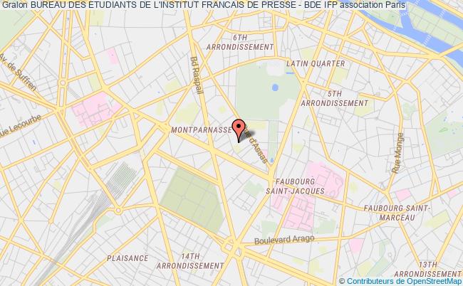 plan association Bureau Des Etudiants De L'institut Francais De Presse - Bde Ifp Paris