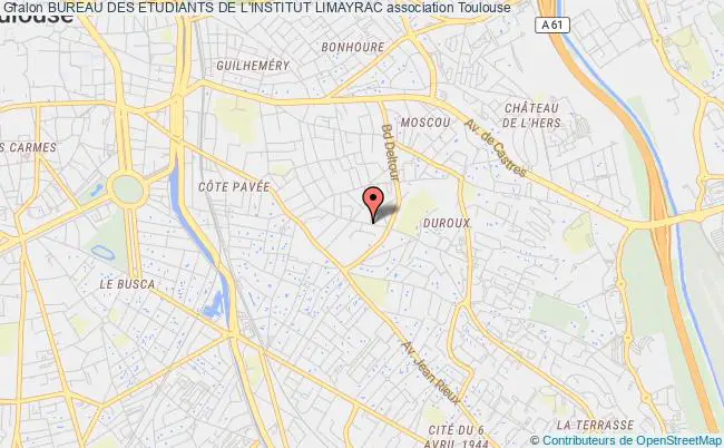 plan association Bureau Des Etudiants De L'institut Limayrac Toulouse