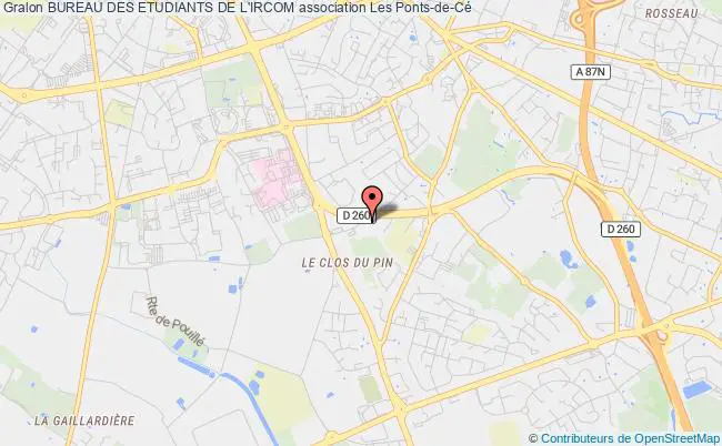 plan association Bureau Des Etudiants De L'ircom Ponts-de-Cé
