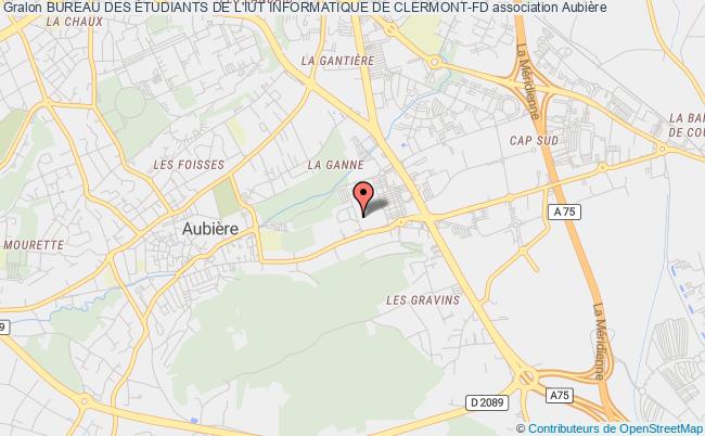 plan association Bureau Des Étudiants De L'iut Informatique De Clermont-fd Aubière
