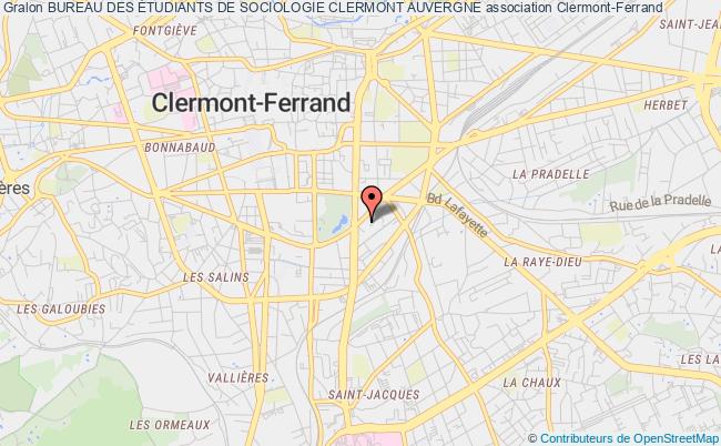 plan association Bureau Des Étudiants De Sociologie Clermont Auvergne Clermont-Ferrand