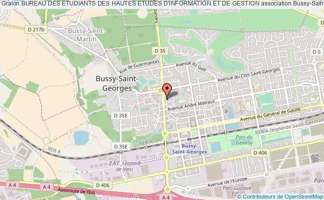 plan association Bureau Des Etudiants Des Hautes Etudes D'information Et De Gestion Bussy-Saint-Georges